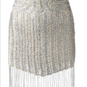 ISO! Haute Hippie Beaded Fringe Mini Skirt